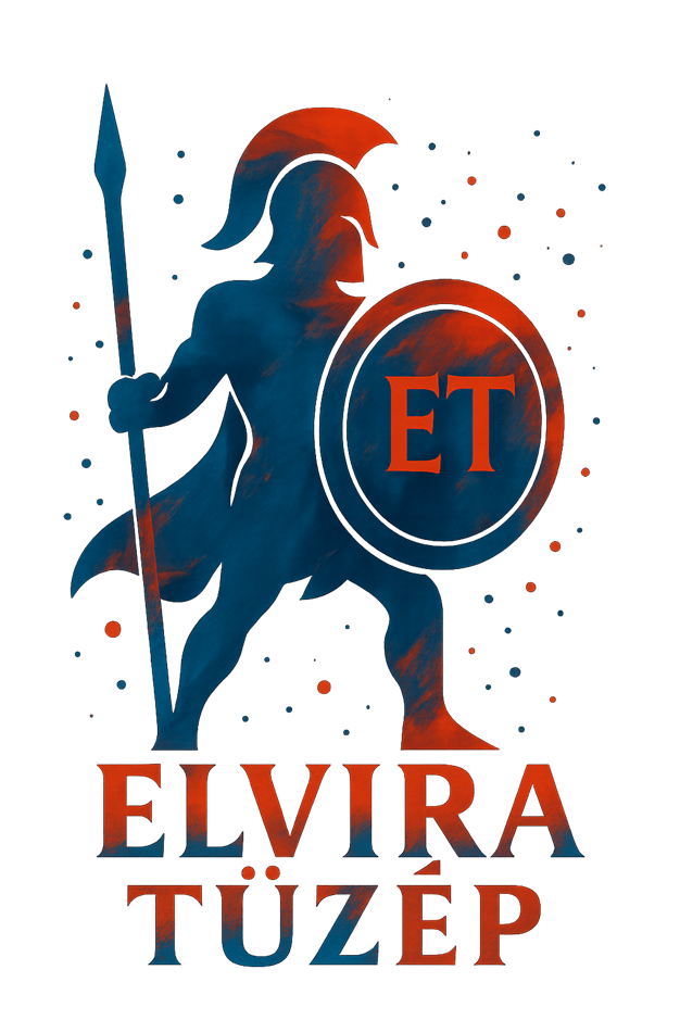 Elvira Tüzép Hero képe. Egy árny, aki egy pajzsot tart ET felirattal, mely az Elvira Tüzepet rövidíti.