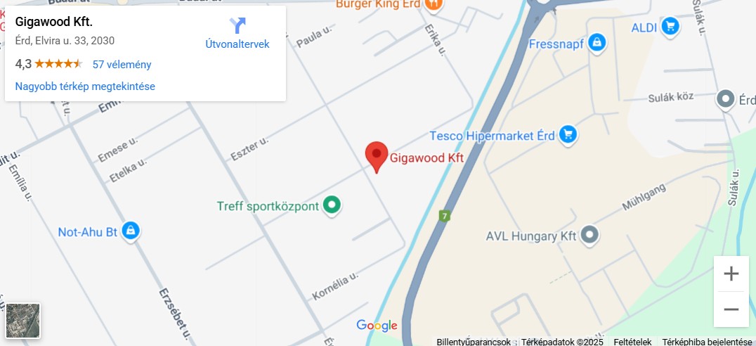 Térkép Elvira Tüzépről