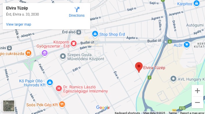 Térkép Elvira Tüzépről